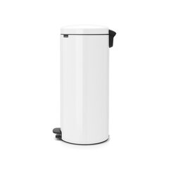 Brabantia NewIcon pedaaliga prügikast 30L, metall ämbriga, valge hind ja info | Prügikastid | kaup24.ee