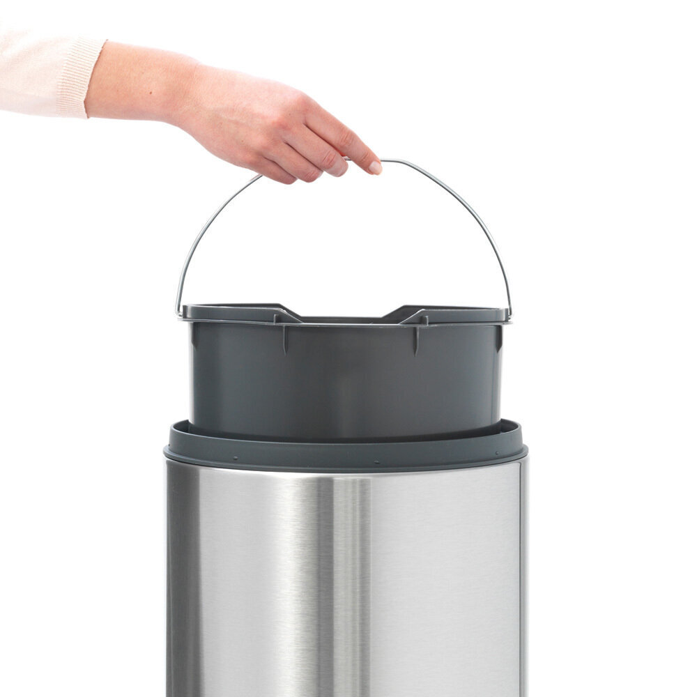 Brabantia Touch Bin puudutusele avanev prügikast 30L, matt teras, näpujäljekindel hind ja info | Prügikastid | kaup24.ee