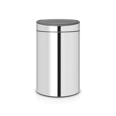 Бак мусорный Brabantia Touch Bin New, 40 л, Brilliant Steel цена и информация | Мусорные баки | kaup24.ee