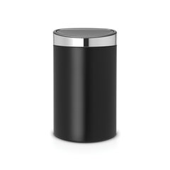 Мусорный бак Brabantia Touch Bin New, 40 л, цвет Matt Black цена и информация | Мусорные баки | kaup24.ee