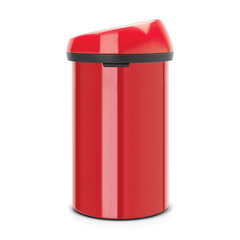 Мусорный бак Brabantia Touch Bin, 60 л, цвет Passion Red цена и информация | Мусорные ящики с креплением на двери | kaup24.ee