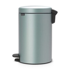 Мусорный бак с педалью Brabantia newIcon, 12 л, Metallic Mint цена и информация | Мусорные баки | kaup24.ee