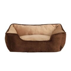 Лежак для домашних питомцев 2 в 1, 60 x 50 см, коричневый/бежевый цена и информация | Лежаки, домики | kaup24.ee