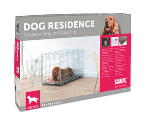 SAVIC DOG RESIDENCE 76 koerapuur, 76 x 53 x 61 cm, tsink hind ja info | Transportkorvid, puurid | kaup24.ee