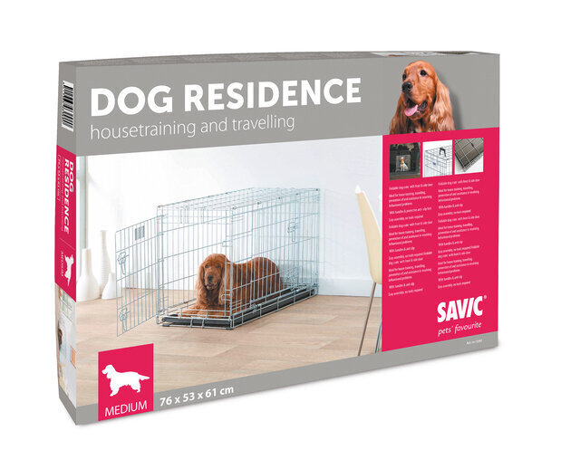 SAVIC DOG RESIDENCE 76 koerapuur, 76 x 53 x 61 cm, tsink hind ja info | Transportkorvid, puurid | kaup24.ee