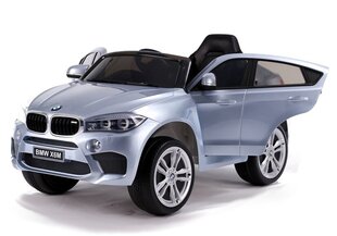 Электрический внедорожник для детей BMW X6M, серебристый цена и информация | Электромобили для детей | kaup24.ee