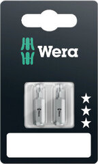 Насадки Wera standard, 2x T15 25 мм, 867/1 TORX®, розничная упаковка цена и информация | Механические инструменты | kaup24.ee