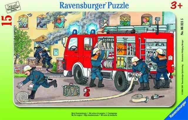 Ravensburger plaatpuzzle 15 tk Tuletõrjeauto hind ja info | Pusled | kaup24.ee