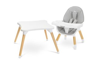 Caretero стул для кормления Tuva 2 в 1, серый цена и информация | Обеденные стулья | kaup24.ee