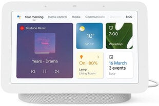 Google Nest Hub 2, белый цена и информация | Системы безопасности, контроллеры | kaup24.ee