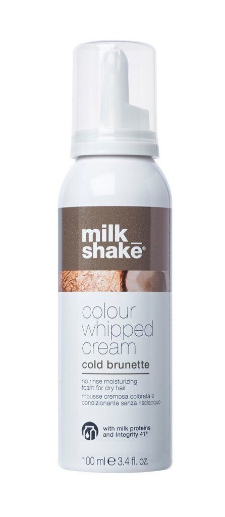 Milkshake COLOUR WHIPPED CREAM Juustesse jäetav kaitsev hooldusvaht kõikidele juuksetüüpidele 100 ml, Cold Brunette цена и информация | Juuksevärvid | kaup24.ee