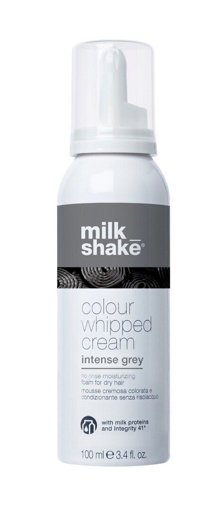 Milkshake COLOUR WHIPPED CREAM Juustesse jäetav kaitsev hooldusvaht kõikidele juuksetüüpidele 100 ml, Intense grey цена и информация | Juuksevärvid | kaup24.ee