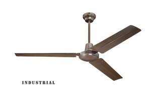 INDUSTRIAL Ø142 cm espresso, terasest labadega, seinaregulaatoriga laeventilaator hind ja info | Ventilaatoriga valgustid | kaup24.ee