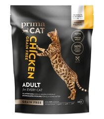 PrimaCat täistoit GrainFree kassidele kanalihaga 400g hind ja info | Kuivtoit kassidele | kaup24.ee