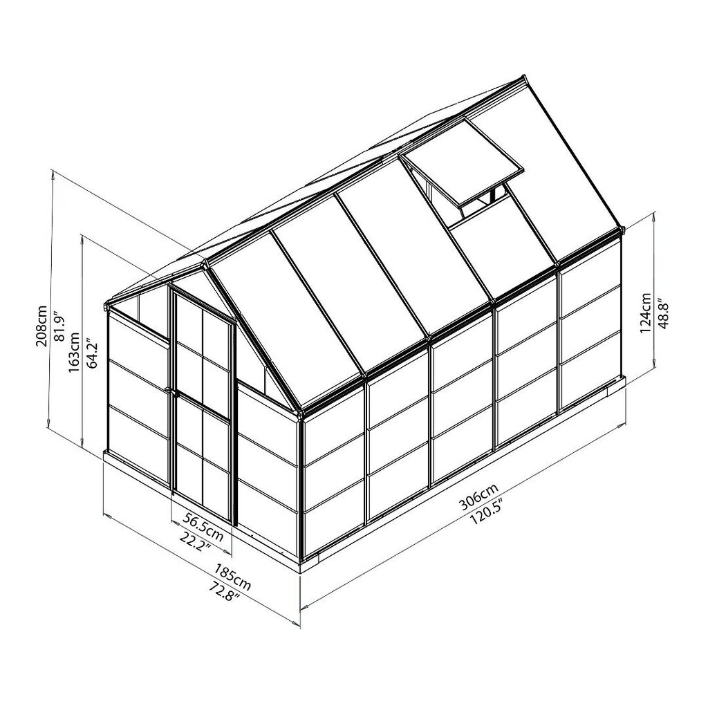 Alumiinium kasvuhoone Hybrid 5,66m2 цена и информация | Kasvuhooned | kaup24.ee