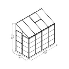 Пристенная теплица Hybrid 3,04 m² цена и информация | Теплицы | kaup24.ee