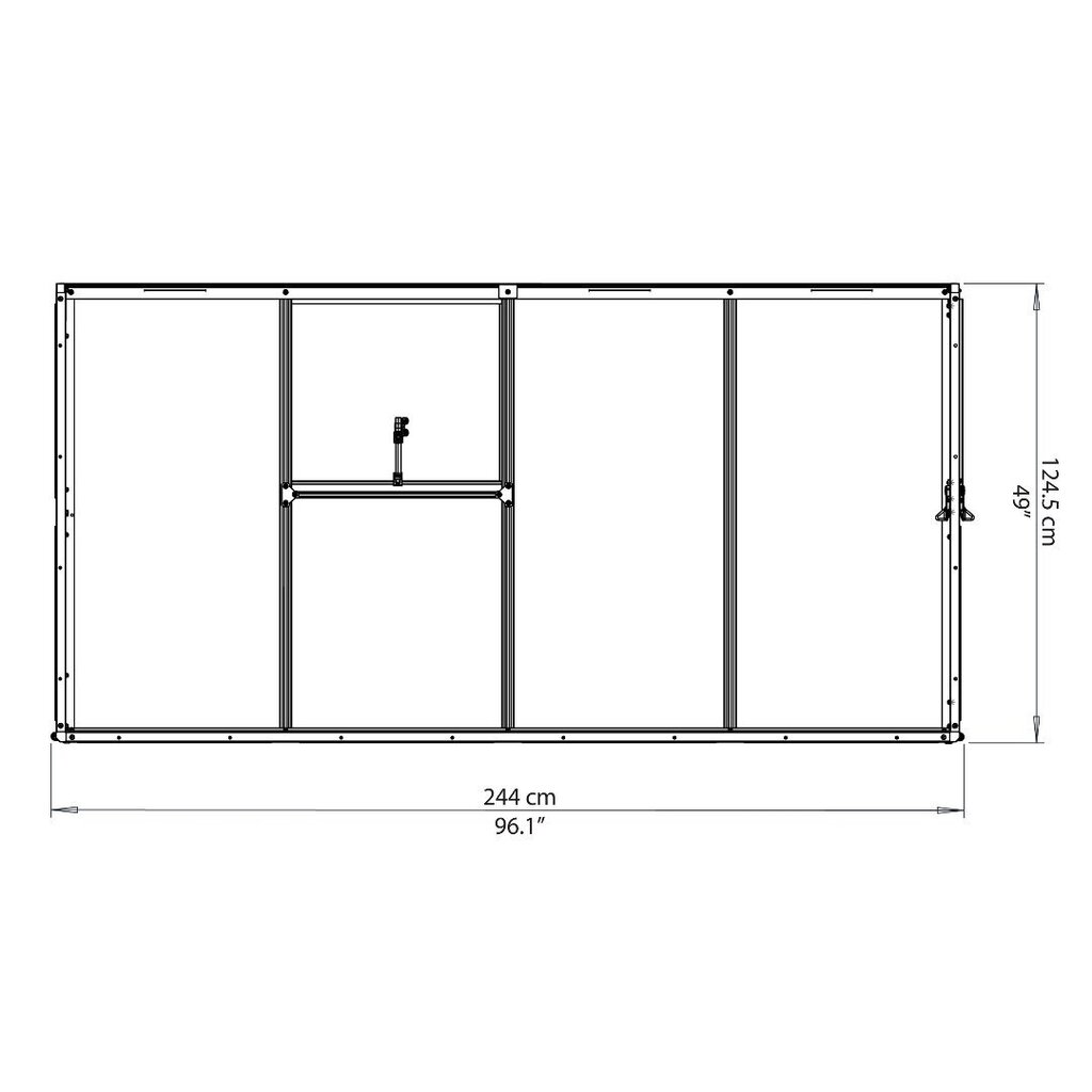 Seinakasvuhoone Hybrid 3,04 m² цена и информация | Kasvuhooned | kaup24.ee