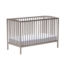 Детская кроватка Ludo серая 60x120 см цена и информация | Детские кроватки | kaup24.ee