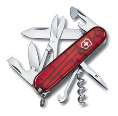Victorinox Climber, punane läbipaistev hind ja info | Taskunoad, multifunktsionaalsed tööriistad | kaup24.ee