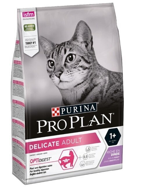 PRO PLAN KASSI TÄISSÖÖT DELICATE VALIVALE KALKUN 3KG hind ja info | Kuivtoit kassidele | kaup24.ee