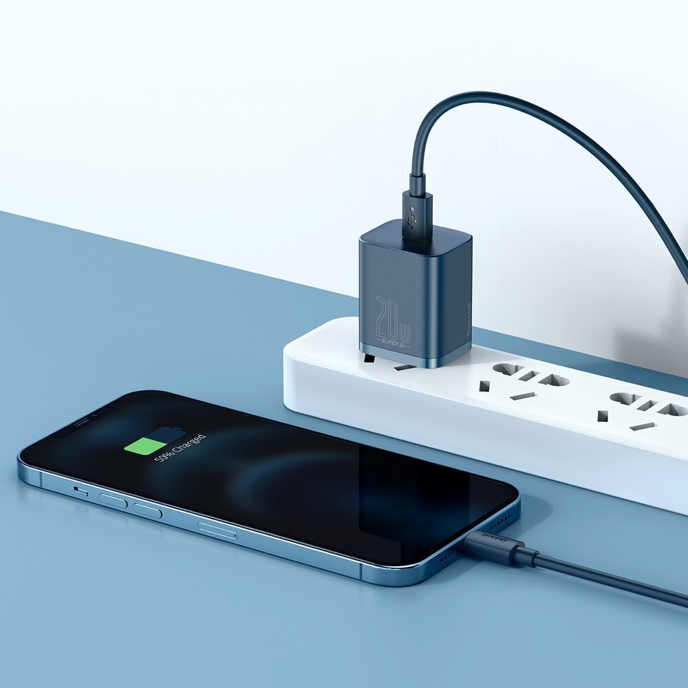 Laadija Baseus Super Si 1C USB Type C 20 W Power Delivery + USB Type C - Lightning, 1m (TZCCSUP-B03) цена и информация | Mobiiltelefonide laadijad | kaup24.ee