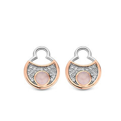 Ti Sento roosa kivi ja tsirkoonidega kõrvarõnga ripatsid 901013168 hind ja info | Kõrvarõngad | kaup24.ee