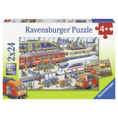 Пазл Ravensburger, 2*24 шт, Вокзал цена и информация | Пазлы | kaup24.ee