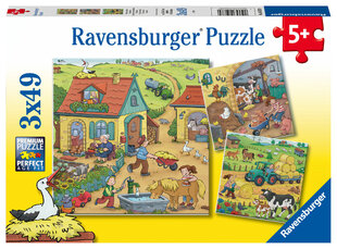 Ravensburger pusle 3x49 Talutööd цена и информация | Пазлы | kaup24.ee