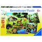 Ravensburger puzzle 3x49 tk Loomad hind ja info | Pusled | kaup24.ee