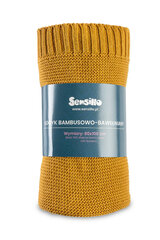 Sensillo bambus - puuvilla beebitekk, sinepikollane цена и информация | Одеяла | kaup24.ee