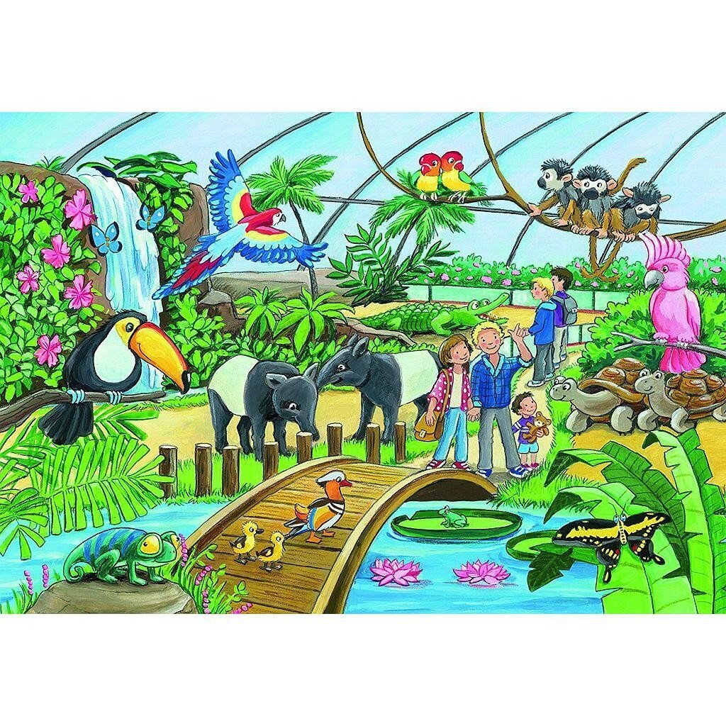 Ravensburger puzzle 2x24 tk Loomaaed hind ja info | Pusled | kaup24.ee