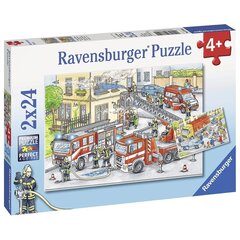 Ravensburger pusle 2x24 tk Kangelased tegutsemises hind ja info | Pusled | kaup24.ee