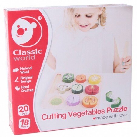 Puidust pusle Classic World Vegetable Cutting Set цена и информация | Imikute mänguasjad | kaup24.ee