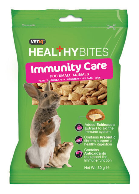 MC HEALTHY BITES IMMUNITY CARE FOR SMALL ANIMALS 30G /5771/ цена и информация | Toit väikeloomadele | kaup24.ee