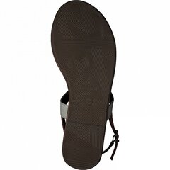 Tamaris nahast naiste lahtised kingad, tumesinine-valge hind ja info | Naiste sandaalid | kaup24.ee