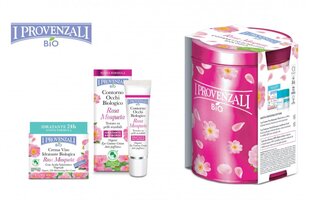 I Provenzali Rosa Mosqueta orgaaniline näotoodete kinkekomplekt -niisutav näokreem (50 ml) ja silmaümbruskreem (15 ml) hind ja info | Näokreemid | kaup24.ee