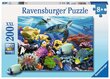 Ravensburger pusle 200 tk Ookeani kilpkonnad hind ja info | Pusled | kaup24.ee