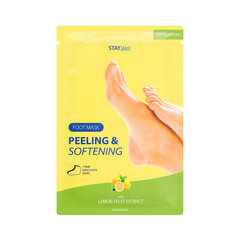 Отшелушивающая маска для ног STAY WELL Peeling & Softening Foot Mask LEMON 34 g цена и информация | Кремы, лосьоны для тела | kaup24.ee