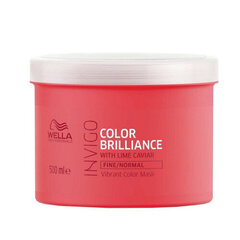 Маска для окрашенных волос Wella Professionals Invigo Brilliance Fine Mask, 500 мл цена и информация | Маски, масла, сыворотки | kaup24.ee
