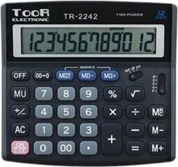 Калькулятор TOOR 2242T, 12 цифт цена и информация | Смягчает воду и защищает Вашу посудомоечную машину от извести. | kaup24.ee