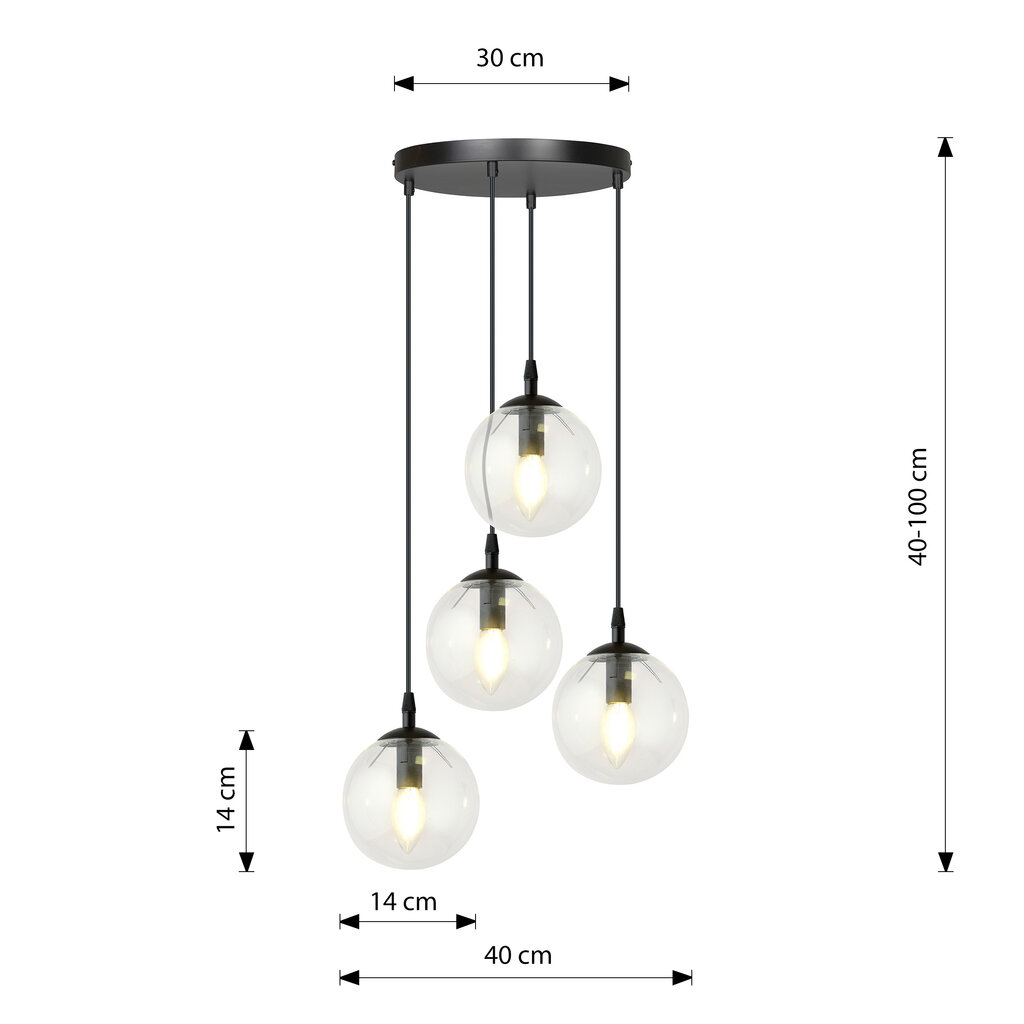 Emibig valgusti Cosmo 3 Bl Transparent Premium цена и информация | Rippvalgustid | kaup24.ee