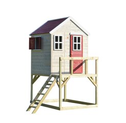 Деревянный домик для детей, Nordic Lodge с террасой, M21 цена и информация | Детские игровые домики | kaup24.ee