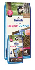 Bosch Petfood Medium Junior High Premium keskmist tõugu kutsikatele, 15 kg+2 kg цена и информация | Сухой корм для собак | kaup24.ee