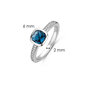 Ti Sento sinise kivi ja tsirkoonidega hõbesõrmus 901013767 hind ja info | Sõrmused | kaup24.ee