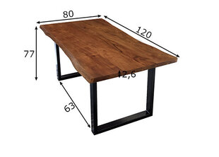 Söögilaud Tische, 80x120, must hind ja info | Köögi- ja söögilauad | kaup24.ee