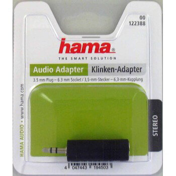 Adapter 6,3 mm -- 3,5 mm Hama hind ja info | USB jagajad, adapterid | kaup24.ee