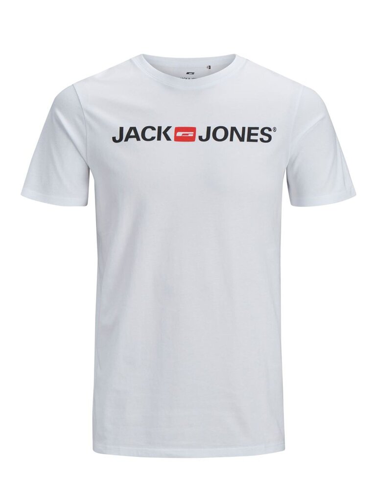JACK & JONES meeste T-särk 12184987*02, valge 5714925571549 цена и информация | Meeste T-särgid | kaup24.ee