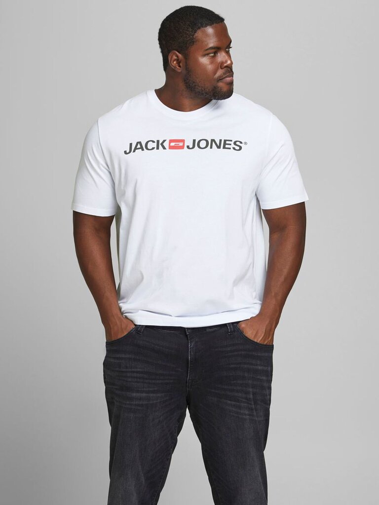 JACK & JONES meeste T-särk 12184987*02, valge 5714925571549 цена и информация | Meeste T-särgid | kaup24.ee