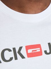 Мужская футболка JACK & JONES 12184987*02, белая 5714925571549 цена и информация | Мужские футболки | kaup24.ee