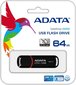 Flashdrive Adata DashDrive UV150 64 GB USB3 90/20MBs, Black цена и информация | Mälupulgad | kaup24.ee